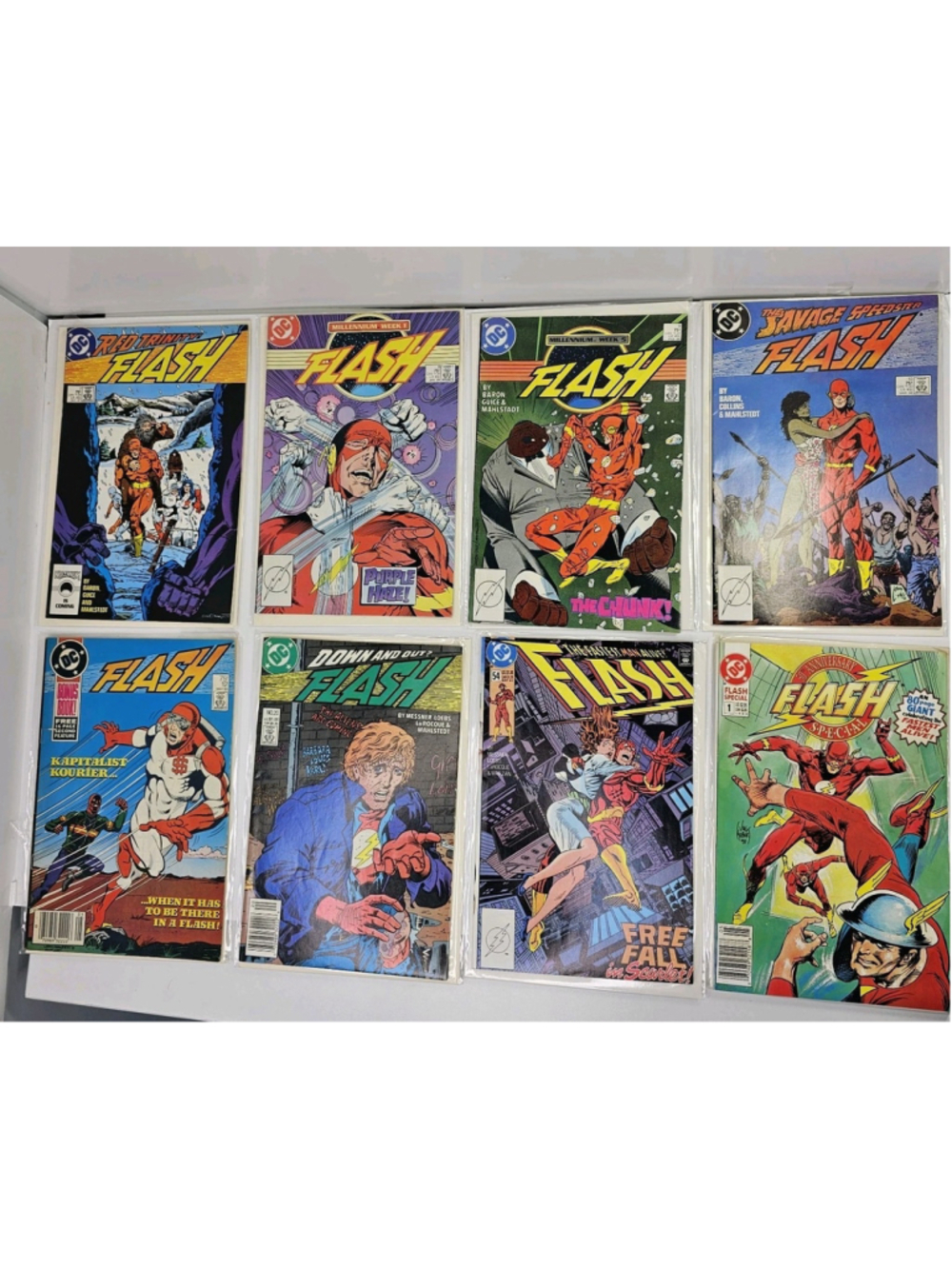 Vintage DC Comics The Flash Lot 8pc 1987-1991 #7 #8 #9 #10 #12 #20 #54 + #1 50th